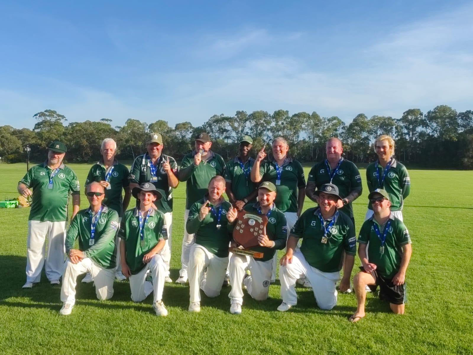 8th grade men's team with premiership shield
