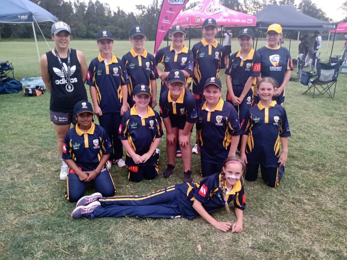 Girls representative team at a Sixers event