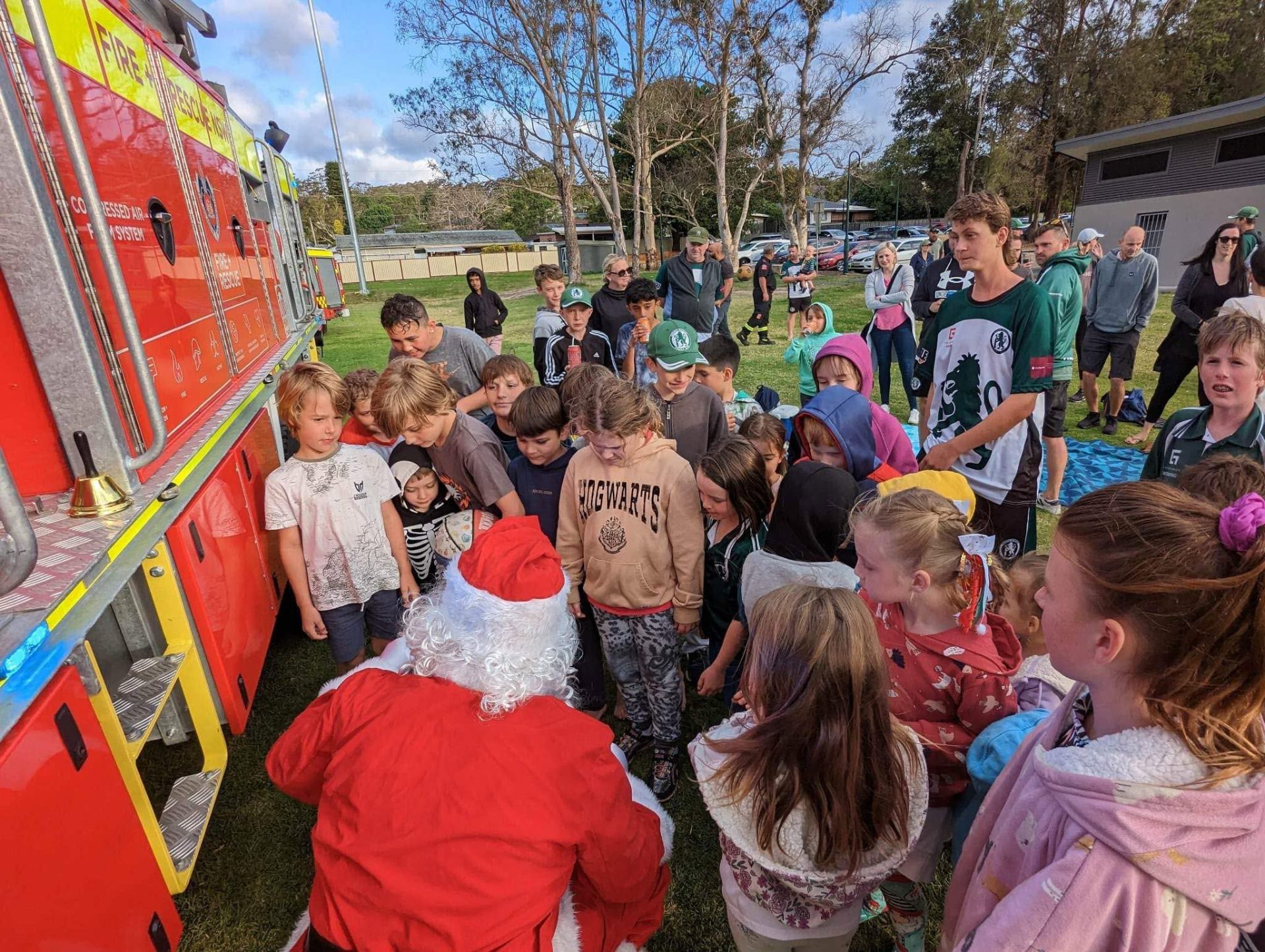NWCC junior members with Santa at a community event