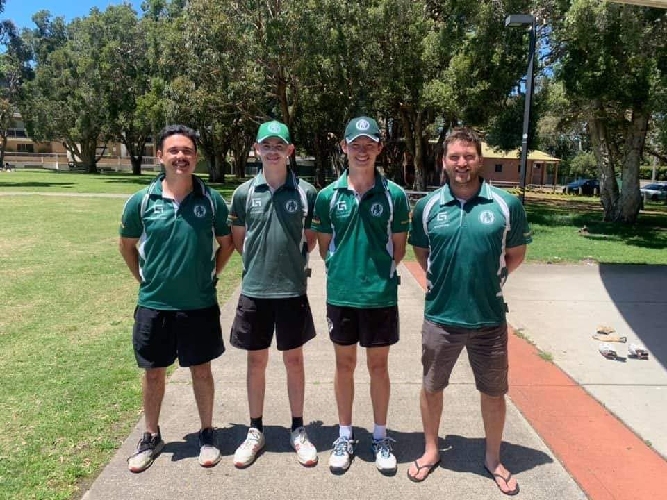 Four club coaches and players in NWCC polos
